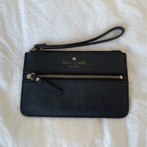 kate spade new york | Black Leather Wristlet